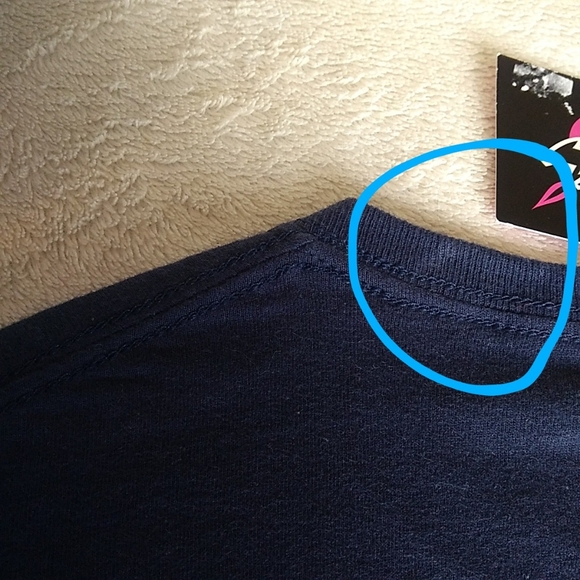 NWT Rocket Factory Navy T-shirt Keep Calm and Carry Yarn size S - Picture 5 of 7